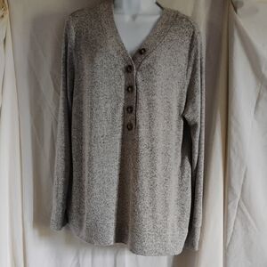 Gray Button-Up Sweater